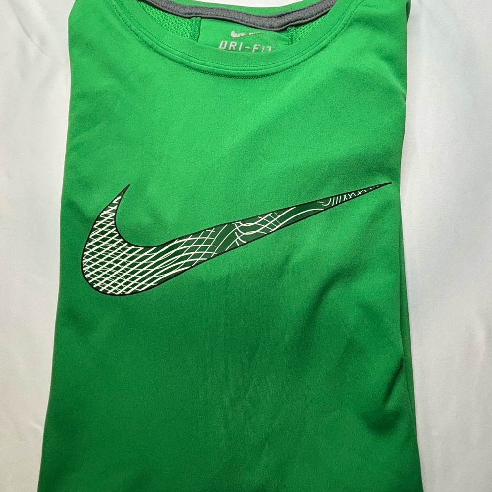 Nike Green Dri-Fit Performance Tee with White Swoosh